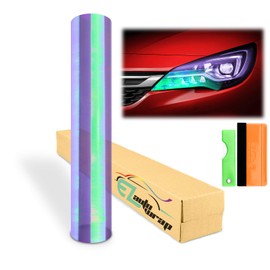Free Tool Kit 12"x48" (1FT x 4FT) Chameleon Neo Purple 12000k Headlight Taillight Fog Light Side Marker Vinyl Tint Film Self Adhesive