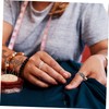 IWOWHERO 2pcs Metal Yarn Guide Ring Thimble for Knitting Comfortable