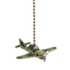 Clementine Designs Fighter Plane Ceiling Fan Pull Chain Light Decorative
