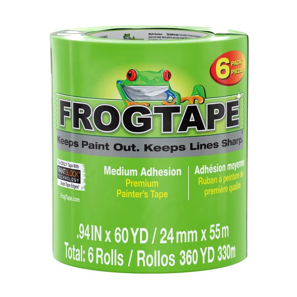 FrogTape FrogTape Multi-Surface Painters Tape with PAINTBLOCK, 1 Inch Wide