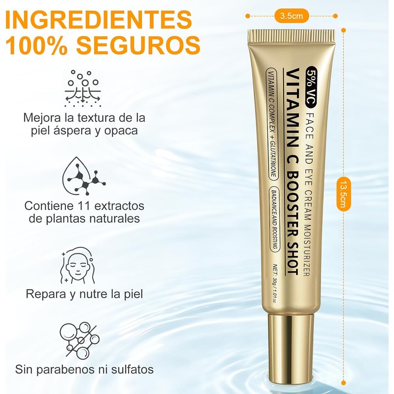 Vitamina C con Glutatión y Vitamina E,Vitamin C Booster Shot