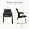 DUMOS Leather Guest Chairs Set of 2,Waiting Room Chair with