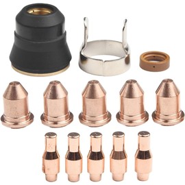 13Pcs Plasma Cutting Consumables Kit fit for Harbor Freight Titanium 45A Plasma Cutter, Nozzles and Electrodes 56811 Electrode 56576 Tip 56255,1279349948