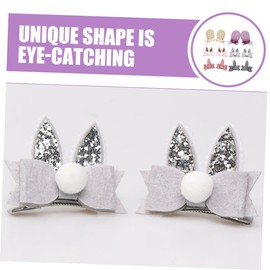 VICASKY 6 Pairs Rabbit Ear Sequin Hair Clips for Adorable Hair Accessories for Parties Weddings and Daily Wear to Brighten Up Your Look