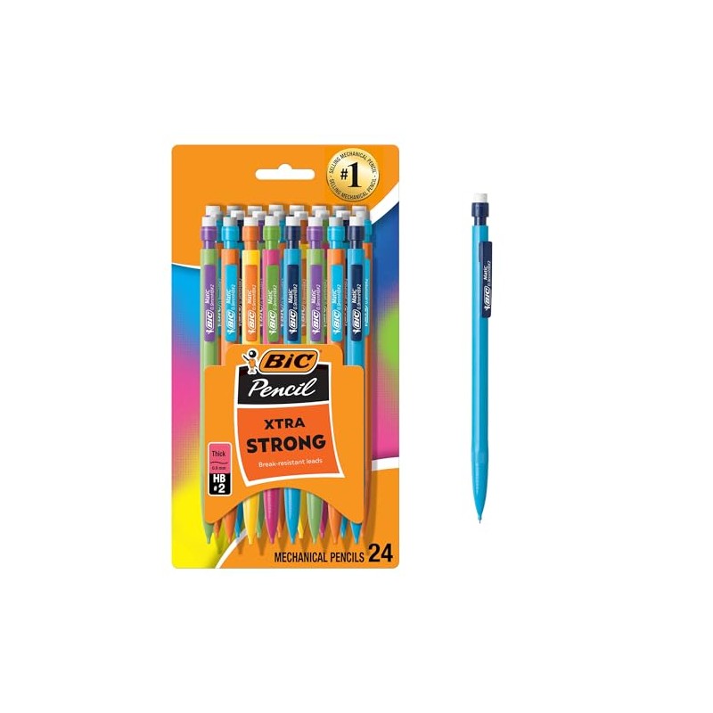 Bic Lápiz Xtra Sparkle, 0.9 mm, 24-Count