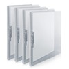 CRANBURY Punchless Clamp Binder (4-Pack, Gray), Ringless Binder Holds 100
