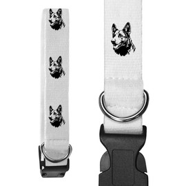 Large 'German Shepherd Portrait' Dog Collar (PR00062530)