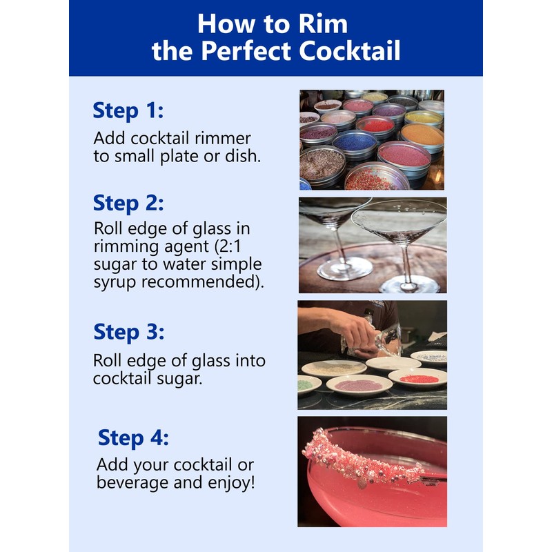 Snowy River Cocktail Sugar (Royal Blue) -1lb