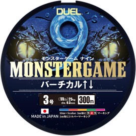 DUEL 9-strand braided PE line Monster Game 9 Vertical ↑↓ 300m No. 3