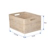 Loma Rectangular Rattan Storage Basket with Cut-Out Handles - White-Wash
