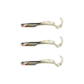 Pack of 3 Rubber Fish Twister Minnow 11 cm Predatory Fish Fishing Bait Zander Perch Soft Bait Shads (04)