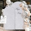 2 Set Sequin Arch Backdrop Covers Silver Arch Cover 6FT,