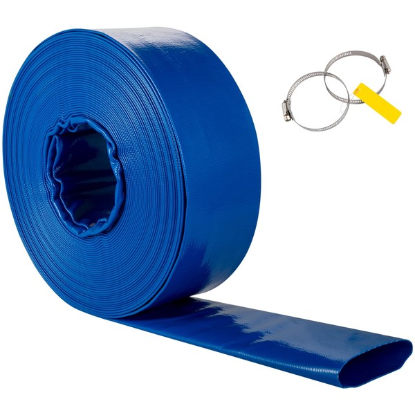Happybuy 4" x 105' Discharge Hose, PVC Lay Flat Heavy
