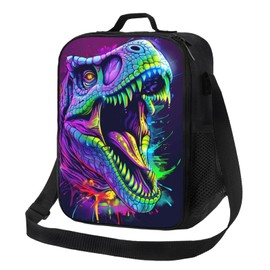 Lunch Box Dinosaur Lunch Bag Women Men Lunch Tote Bag Portable With Adjustable Shoulder Strap Reusable Insulated Cooler for Work Offices Camping Picnic Beach Hiking