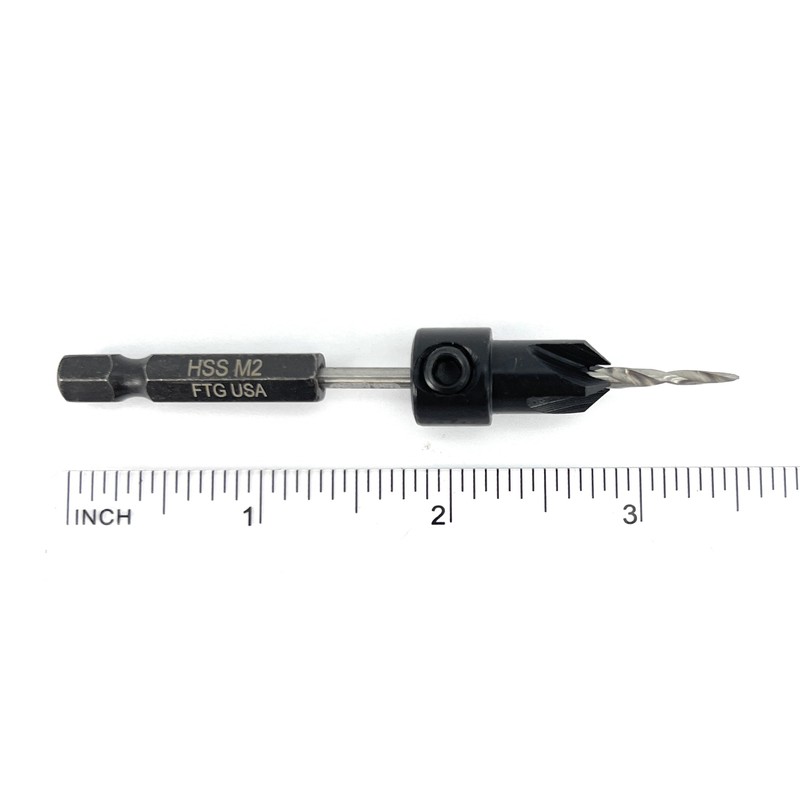 FTG USA Countersink Drill Bit for Wood with Tapered Drill