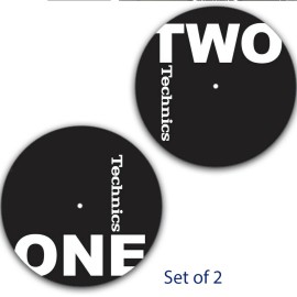 Plastic Waffles Set of 2 Technics Set 1+2 DJ 7" inch Slipmat Portablism Slip Mat x2
