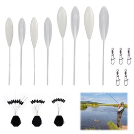 Spirolino Trout Set, 4 x Floating 4 x Sinking (8 g, 10 g, 15 g, 20 g), 5 x Triple Swivels, 3 Sizes Line Stoppers (M L XL), Spirolino Sinking, Sbirolino Set, Sbirolino Floating, Triple Swivel Fishing