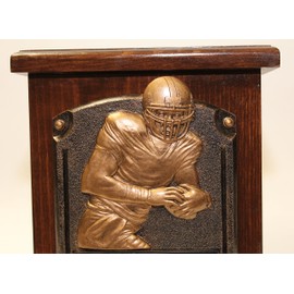 Football Large Size Wooden Cremation Urn, Sports Funeral Urns- with Personalization