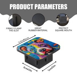 Hitch Cover Fits for 2-Inch Hitch,Colorful Mural of A Pitbull On A Brick Wall Rubber Trailer Hitch Cover Tube Plug Insert,Car Exterior Accessories, Receiver Tube Hitch Plug