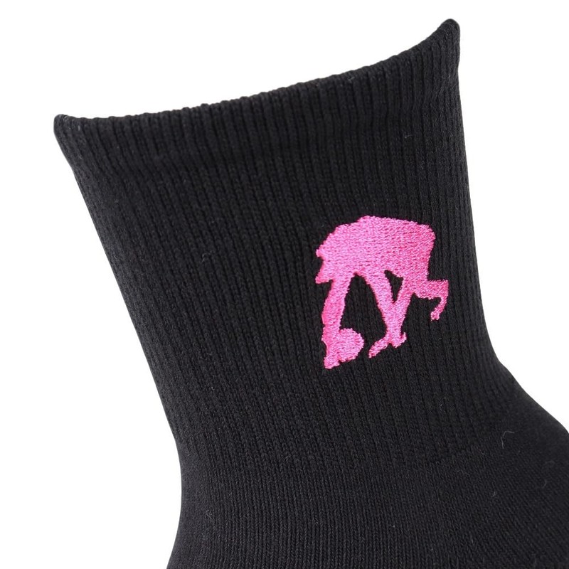 EGOZARU Basketball One Point Socks EZAC-8802-142 (Black x Pink/M/Men's, Lady's)