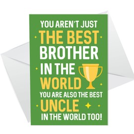 RED OCEAN Worlds Best Brother And Uncle Birthday Card For Brother Birthday Card For Him Men