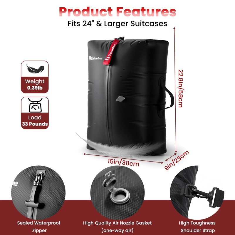 Vacuum Bags for Travel Luggage (1PCS + 6.0kPa Pump), Vacuum
