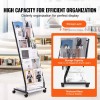 6-Tier Floor Standing Magazine Rack Display Stand Brochure and Newspaper