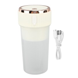 Blender Cup Beige 300ml 1500mAh USB Rechargeable Cordless 22000rpm Smoothie Blender Cup with 3D Blades for Shakes Juices