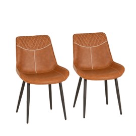 Maisy Carmel Fully Upholstered Set of 2 Dining Chairs by Linon