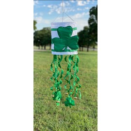 CPM Shamrock Windsock Indoor Outdoor Wind Chime 24”  Decor St Patrick’s Day Lucky