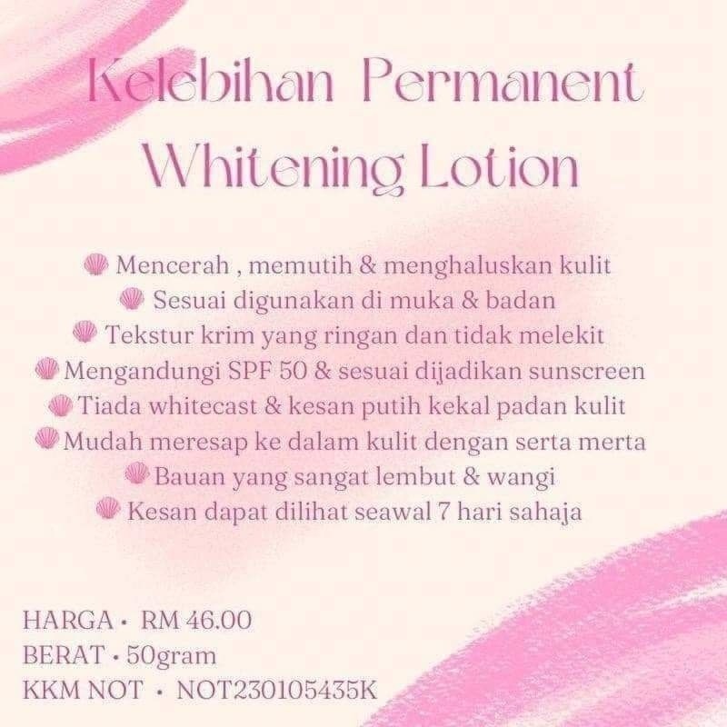 PWL New Formula 3x Extra Whitening Permanent Whitening Lotion [In
