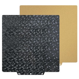 HIKUDIY PEI+PEO Build Plate for Adventurer 5M/5M Pro/AD5X,Textured PEI+Smooth Diamond Spring Steel Flexible Platform for Neptune 3 Pro/4, Kobra, Ender 3/3 Pro/3S1/3 v2, CR 20/CR 20 Pro, Ender 5/5 Pro