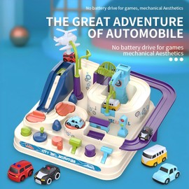 TGXLAK Kids Toys for 3 Year Old Boys Car Race Track Boys Toys, Car Adventure Toys with 4 Toy Vehicle, Preschool Educational & Interactive Toy Gifts for 3 4 5 Year Old Boys Girls Toddler Toys