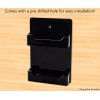 Marketing Holders Wall Business Card Holder 2 Pocket Black Acrylic
