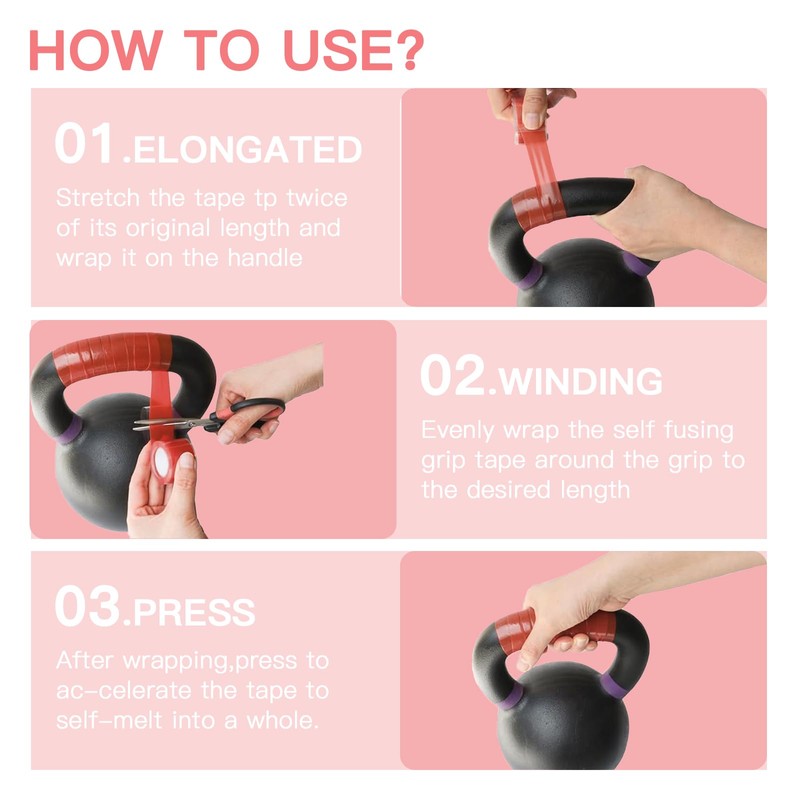 AIKESIWAY Self-Fusing Silicone Tape - No Adhesive Grip Tape for