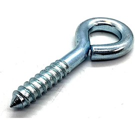 Merriway® BH01678 (25 Pcs) 30mm (1.3/16 inch) BZP Steel Screw-In Eye Bolts - Pack of 25 Pieces