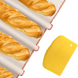 Bakers Couche and Proofing Cloth, Extra Large Cotton Fabric for Bread Dough Baking Shaping Tool for Baguettes, Loaves and Ciabatta 35"x26"