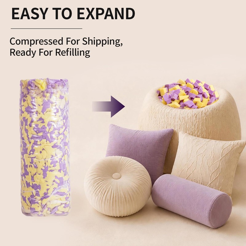 Eleven Artisan Shredded Memory Foam Filling, 10 lb Bean Bag