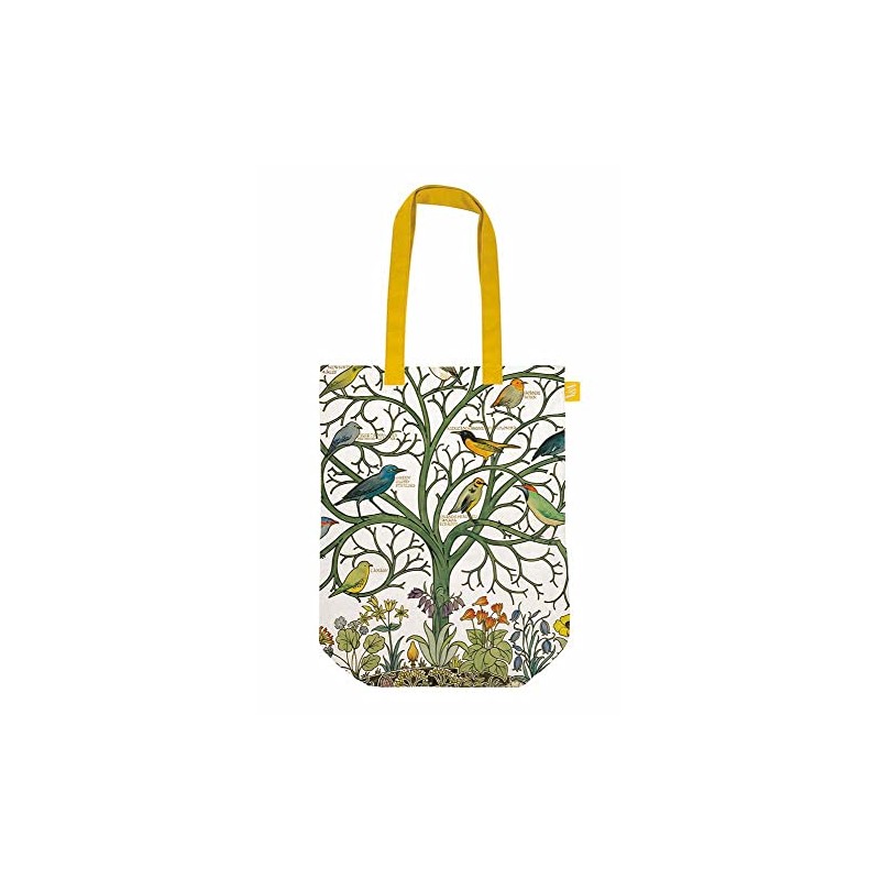 V&A Museum Voysey Birds Organic Cotton Canvas Tote Bag