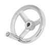 3 Spoke Hand Wheel with Revolving Handle Cast Iron Round