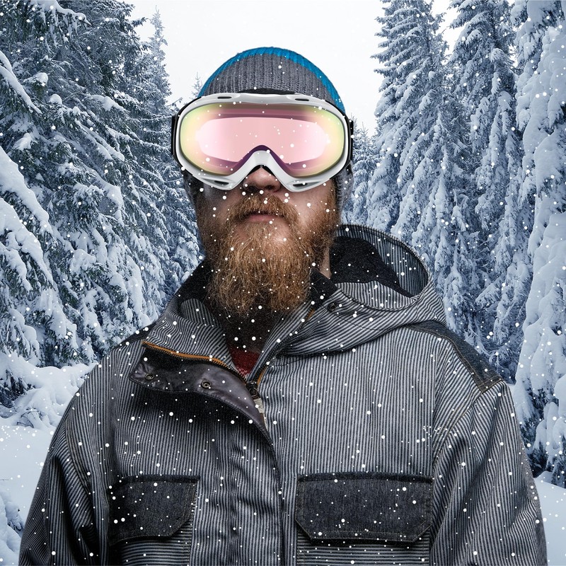 JRZHX Premium Ski Goggles for Men & Women, Anti-Fog Snowboarding