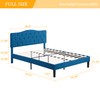 VECELO Full Size Bed Frame Upholstered Platform with Tufted Adjustable