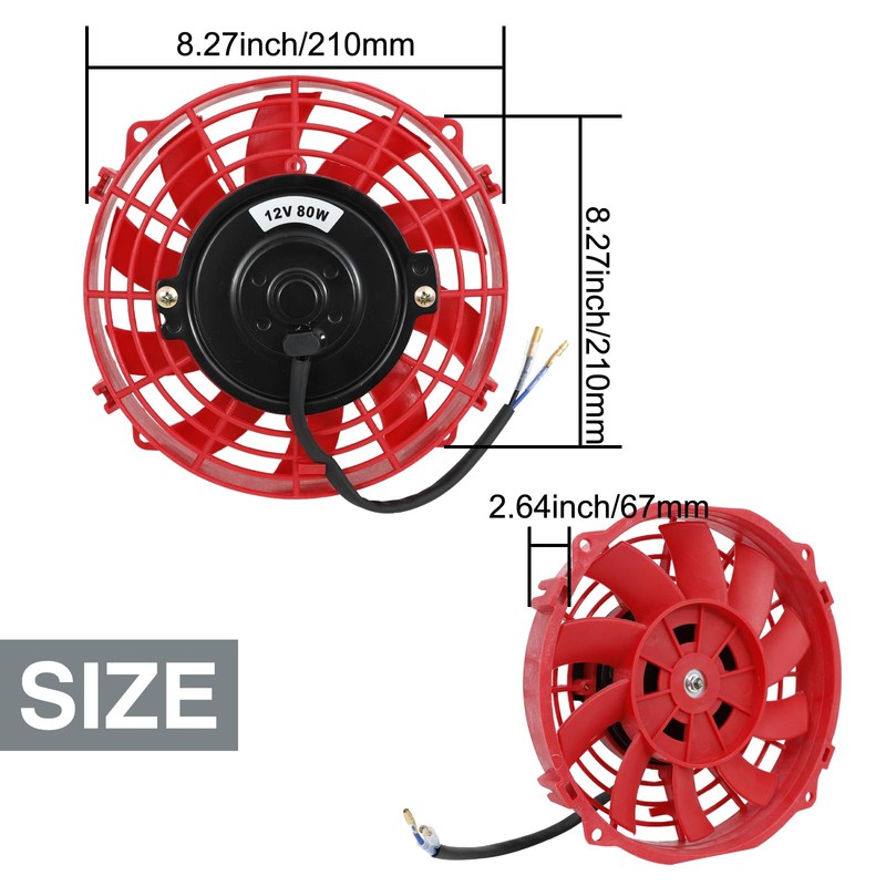 7" inch Slim Fan Push Pull Electric Radiator Cooling Fans