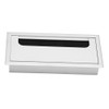 Desk Grommet, Square Cable Cover Aluminium Brush Plate for Computer