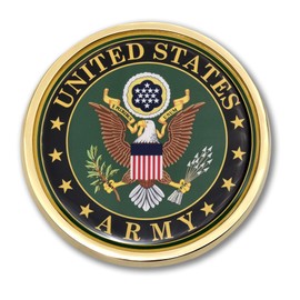 Elektroplate Officially Licensed Large United States Army Crest All Metal Chrome Emblem for SUVs/Trucks | Universal Fit at 3.5" x 3.5" | Weatherproof