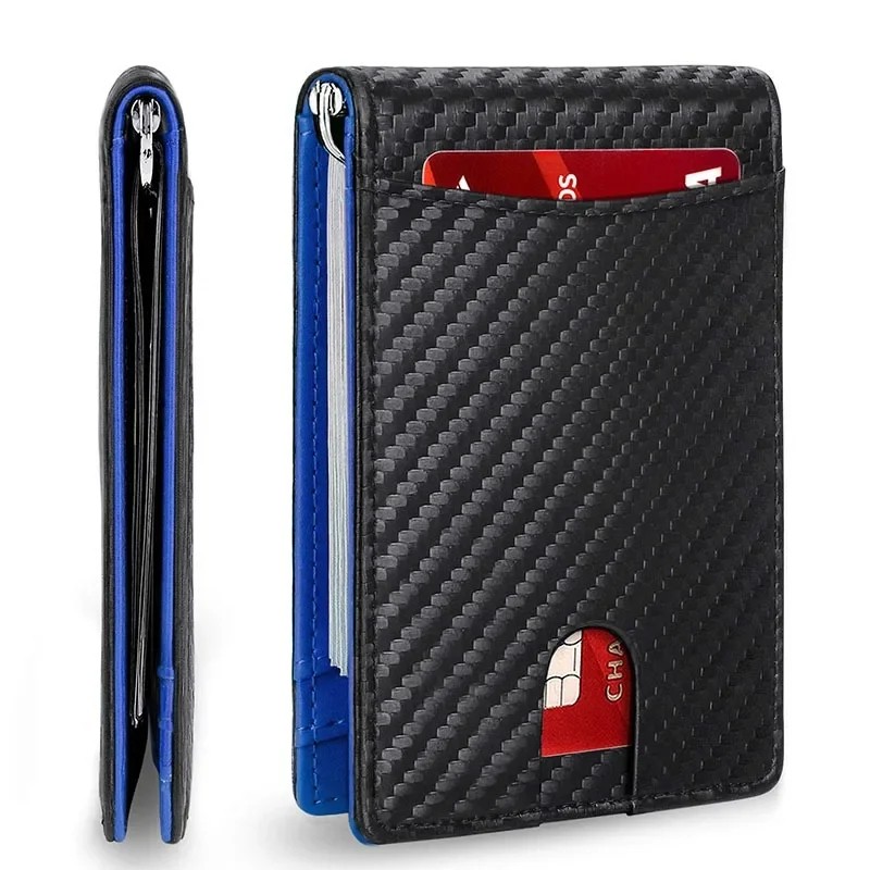 Slim RFID Card Holder Wallet for Business and Travel –