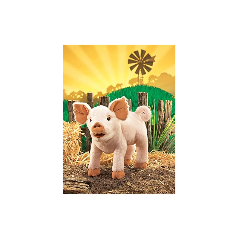 Folkmanis Piglet Hand Puppet, Pink, 1 EA