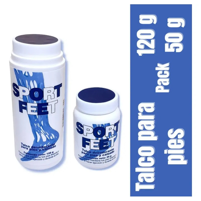 Talco Desodorante Para Pies Sport Feet (120g Y 50g)