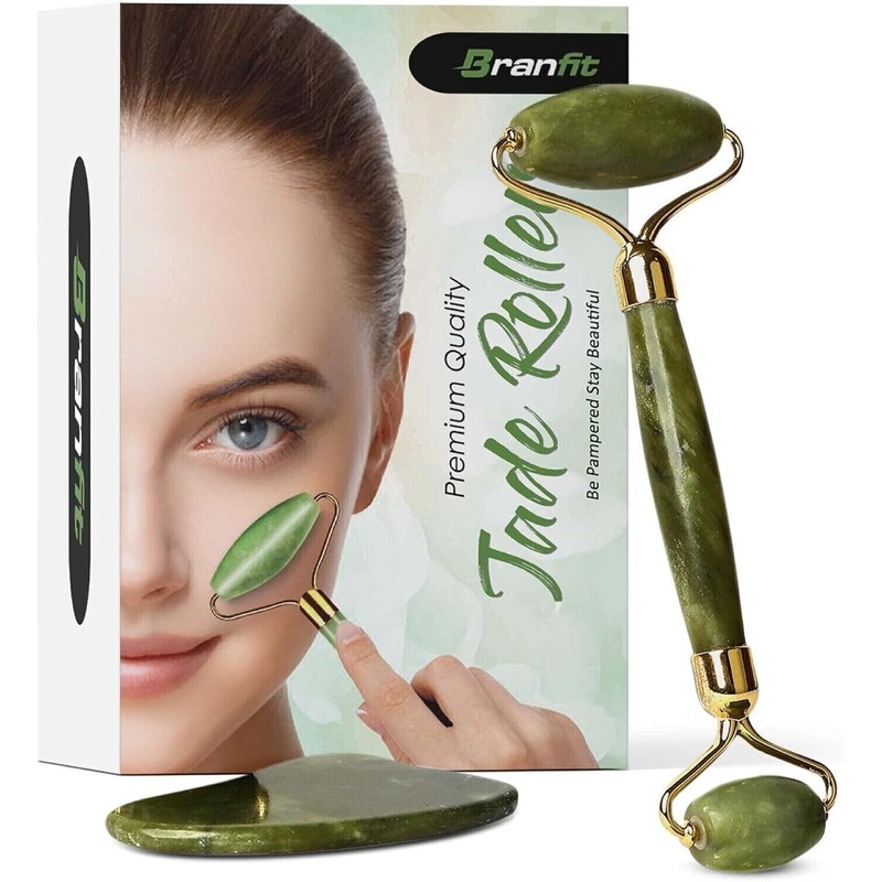 Jade Branfit Jade Roller & Gua Sha Scraping Tool Set