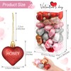 32PCS Heart Ornaments for Tree - 8 Styles Valentines Shaped